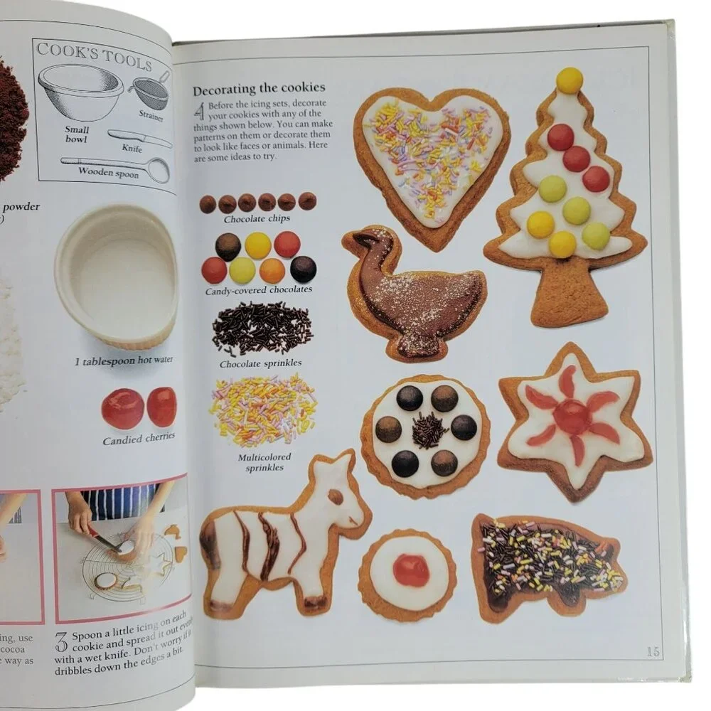 My First Baking Book 1991 Drew Cookbook 1989 Wilkes Set of 2 Vintage Hardcover